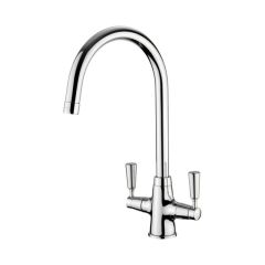 Rangemaster TAC2CM/CM Aquaclassic 2 Dual Lever Monobloc Tap, Chrome Finish