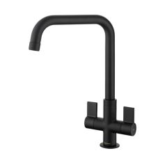 Rangemaster TAQ2MB/ Aquaquad Dual Lever Monobloc Tap, Matt Black finish