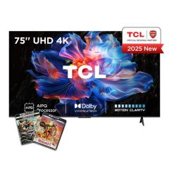 TCL 75V6C-UK 75" 4K Direct LED HDR TV Google TV