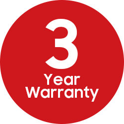 Free 3 Year Waranty Label